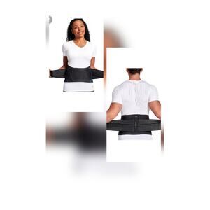 Unisex Tommie Copper Adjustable Back Brace Size 2XL/3XL Black